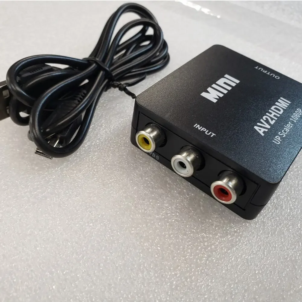 Mini AV2HDMI RCA to HDMI Video Converter Adapter 1080P / 720P (Black)